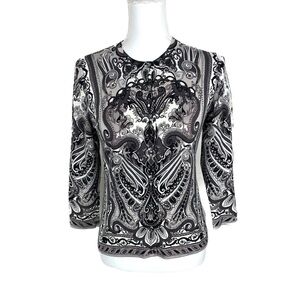 Petite Women Size S Cardigan Sweater Button Up 3/4 Sleeve Victorian Whimsigoth